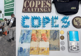 PM apreende drogas e moto adulterada durante ações em Olho D’Água das Flores e Maceió