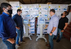 AL recebe 40 novos respiradores e abrirá mais leitos de UTI