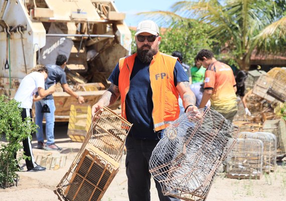 Fiscalização apreende e destrói 600 gaiolas no interior de Alagoas