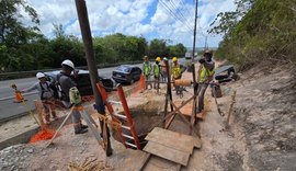 Seminfra avança em obra de drenagem na Ladeira do Catolé, entre Satuba e Maceió
