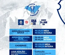 CSA reduz preços e inicia venda de ingressos para o Clássico das Multidões contra o CRB