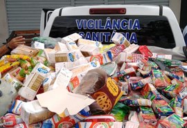 Vigilância Sanitária apreende 600kg de alimentos vencidos no Jacintinho