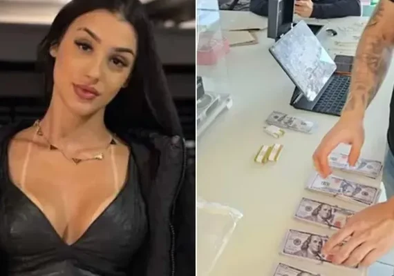 Polícia encontra US$ 40 mil falsos na casa da influenciadora Bia Miranda