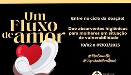 TJAL lança campanha 'Um fluxo de amor' para arrecadar absorventes a partir desta segunda (10)