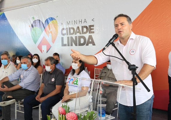 Renan Filho anuncia recursos para urbanização da orla lagunar de Lagoa da Canoa