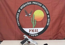 Homem é preso em Maribondo por posse irregular de pistola calibre 380