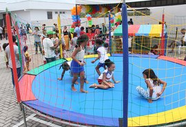 Crianças têm dia de brincadeiras e conscientização no Fórum de Marechal Deodoro