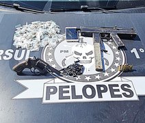 Polícia Militar apreende uma submetralhadora na cidade de Roteiro