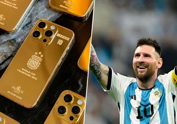 Messi gasta R$ 1 milhão em celulares de ouro para presentear colegas de seleção