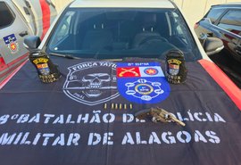 PM apreende drogas e arma de fogo em ações nos municípios de Alagoas