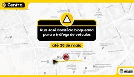 Rua no Centro de Maceió será interditada a partir desta quinta (7)