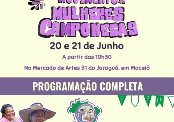 1ª Feira Estadual do Movimento de Mulheres Camponesas de Alagoas começa nesta quinta-feira (20) em Maceió