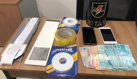 Dupla suspeita de furtar cédulas em caixa eletrônico de agência bancária é presa em Maceió