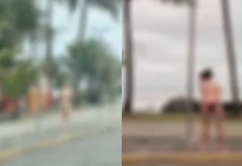 Mulher é vista nua em via pública, é abordada e confessa ter matado o pai com 20 facadas em SP