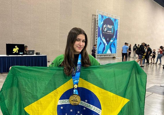 Atleta alagoana conquista medalha de ouro em competição internacional de jiu-jitsu