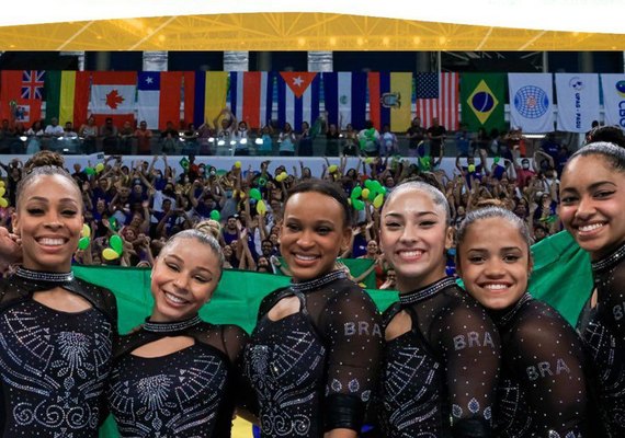 Seleção feminina é campeã por equipes no Pan de ginástica artística