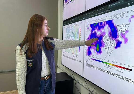 Semarh prevê aumento de umidade e chuvas passageiras em Alagoas até quarta-feira