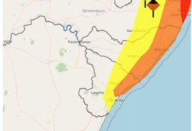 Inmet emite alertas amarelo e laranja para 81 municípios alagoanos; confira