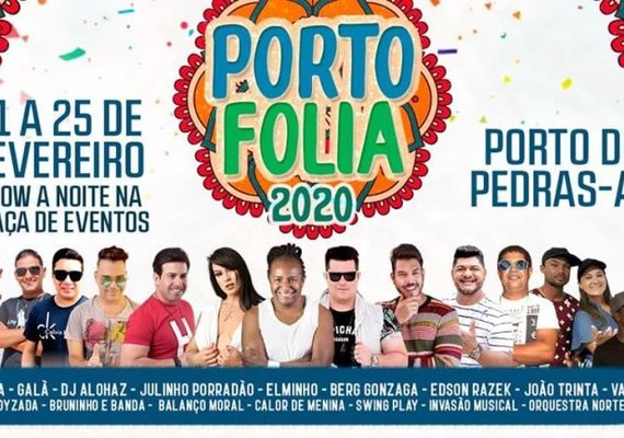 Porto de Pedras anuncia o “Porto Folia 2020” prometendo ser o maior Carnaval de AL