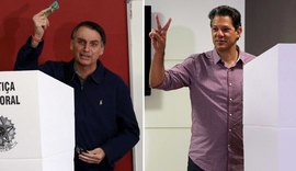 Pesquisa aponta Bolsonaro com 54% e Haddad com 46% dos votos válidos