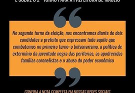Lenilda Luna divulga nota da UP sobre o 2º turno da eleição em Maceió
