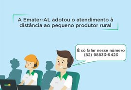 Emater-AL disponibiliza serviço de teleatendimento ao produtor rural