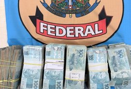 PF apreende R$ 590 mil em espécie com suspeito de corrupção eleitoral em AL