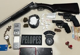 Polícia Militar apreende armas e drogas no interior de Alagoas