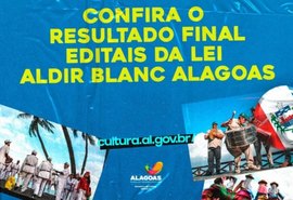 Secult divulga resultado final de mais três editais da Lei Aldir Blanc