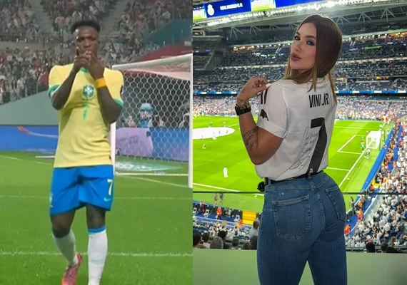 Beijo para Virginia? Comemoração de Vini Jr. após gol viraliza