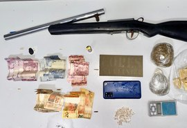 PM registra flagrantes de tráfico de drogas e cativeiro ilegal de aves em três municípios de AL