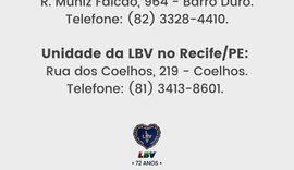 LBV abre postos de arrecadação para ajudar as famílias afetadas pelos temporais em AL e PE