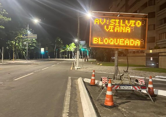 Avenida Silvio Viana é interditada por 05 dias para montagem de estrutura natalina