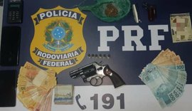 Homens são presos por porte de arma e posse de drogas na BR 101