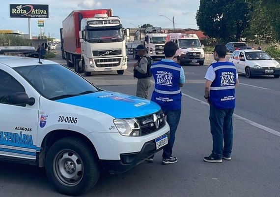 Sefaz segue com fiscalizações de caminhões de cargas no interior de Alagoas