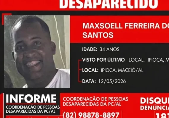 Namorado de Maxsoell vira principal suspeito em caso de desaparecimento