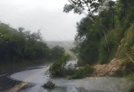 Barreira cai em trecho BR-101 em Junqueiro e motoristas devem ficar sob alerta