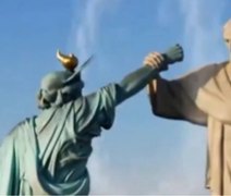 Embaixada do Irã posta vídeo de IA com luta entre Cristo Redentor e Estátua da Liberdade