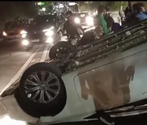 Motorista é preso por embriaguez após capotamento em Maceió