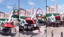 Vídeo: Acidente durante montagem de árvore de Natal deixa uma pessoa morta, em Manaus