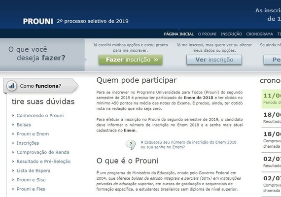 Candidatos têm até esta sexta para se inscrever no ProUni
