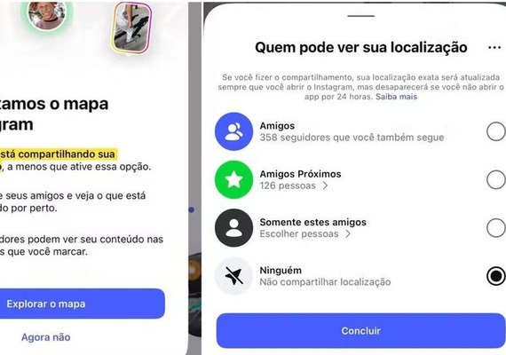 Meta diz que liberou mapa de localização do Instagram por engano