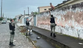 Suspeito invade casa de aluguel, tenta pular muros e é preso em Arapiraca