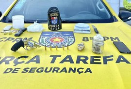 PM apreende 22 armas e mais de 42 quilos de drogas em uma semana em Alagoas