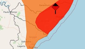 Inmet emite novo alerta de chuva, na cor vermelha, para 77 municípios de Alagoas no grau de “grande perigo”