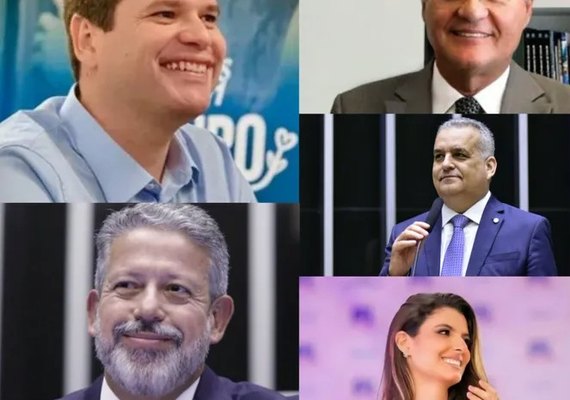 Pesquisa aponta empate técnico entre Davino, Renan, Lira, Gaspar e Marina Cândia para o Senado em AL