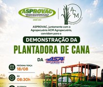 Asprovac incentiva plantio direto com demonstração de plantadora de cana em AL