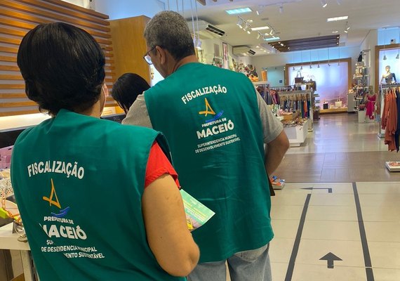 Desenvolvimento Sustentável realiza fiscalização em comércios do Centro da cidade