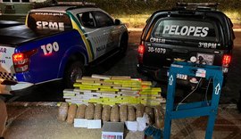 Mais de 90 kg de drogas são apreendidos durante ação policial em Arapiraca
