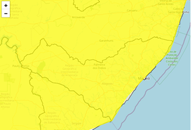 ﻿Inmet renova alerta de chuvas intensas para todo estado de Alagoas